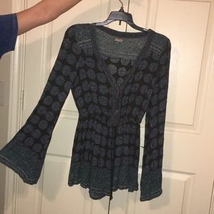 Multi colored floral patterned romper